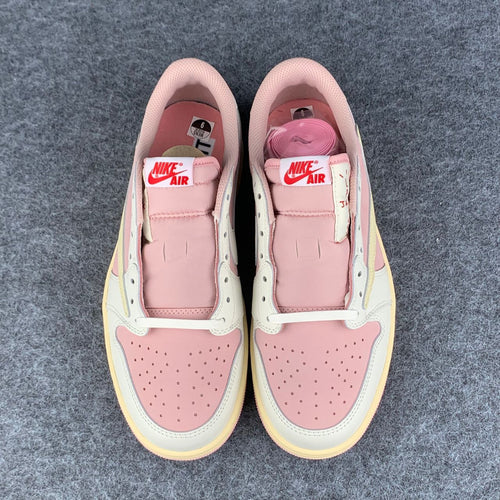 (Custom) Travis Scott x Air Jordan 1 Low OG SP 'Sail Shy Pink'